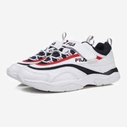 Fila Ray Kd - Poikien Ahdonghwa Kengät - Valkoinen/Punainen/Laivastonsininen | FI-47319